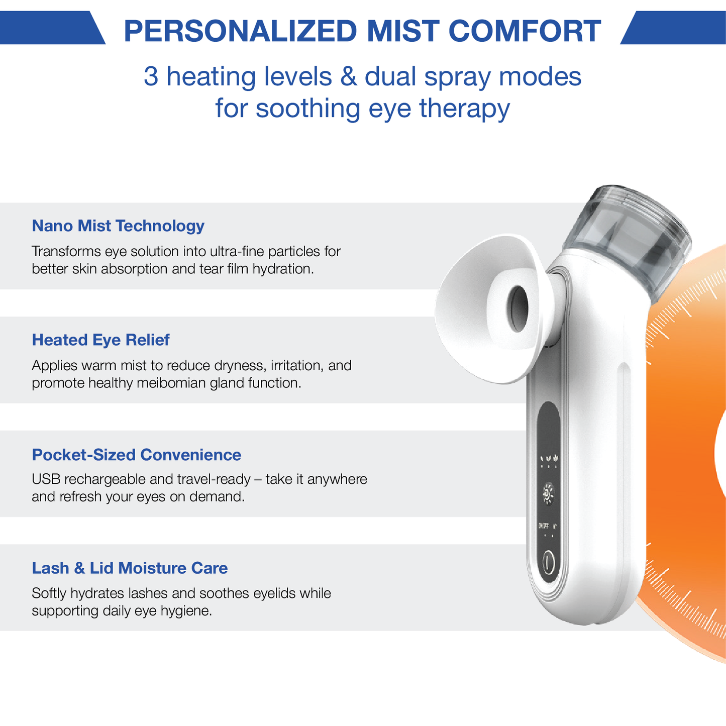 ClearMistPro™ Visioncare+ Portable Heated Eye Mist Device